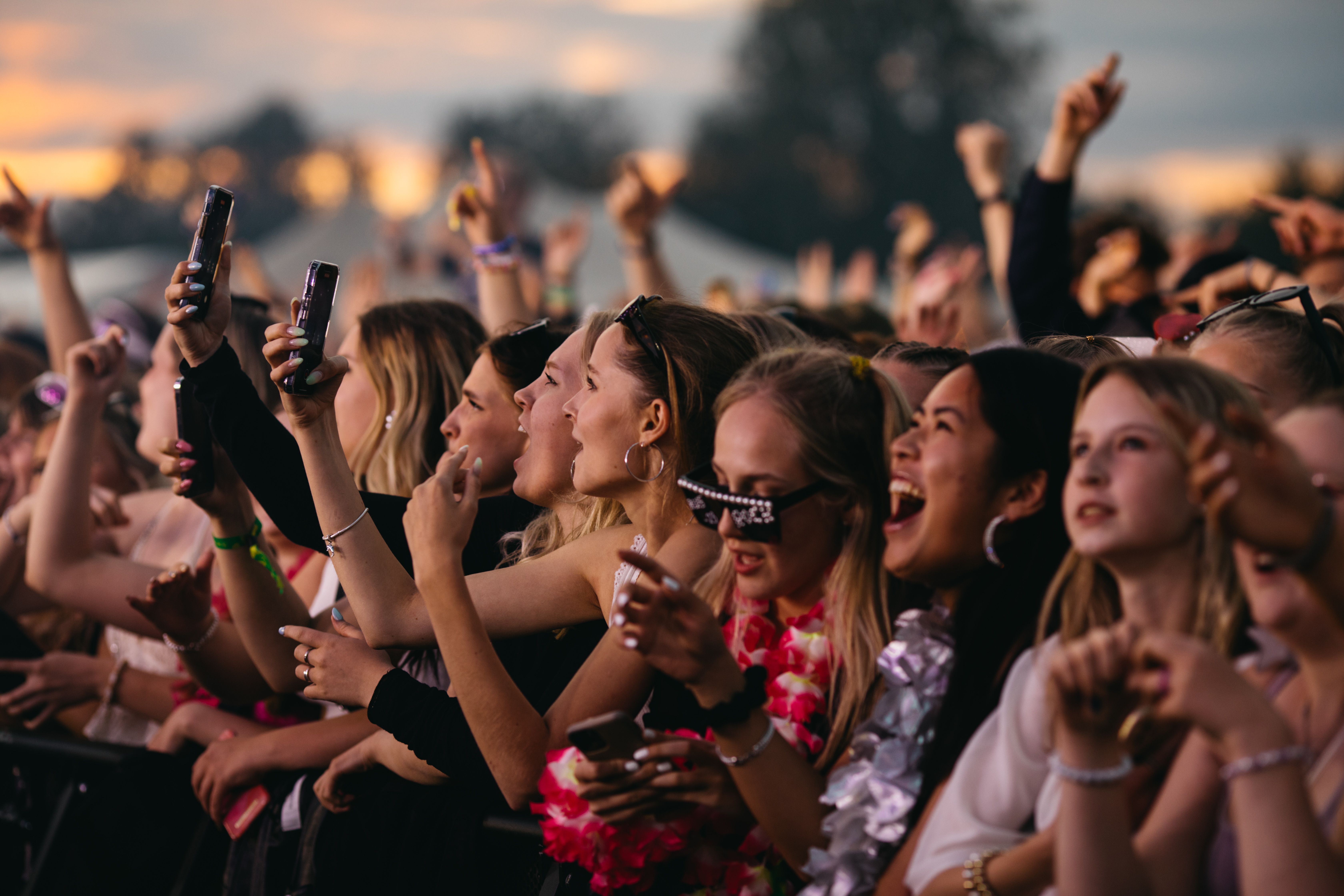 Ruisrock festival goers.