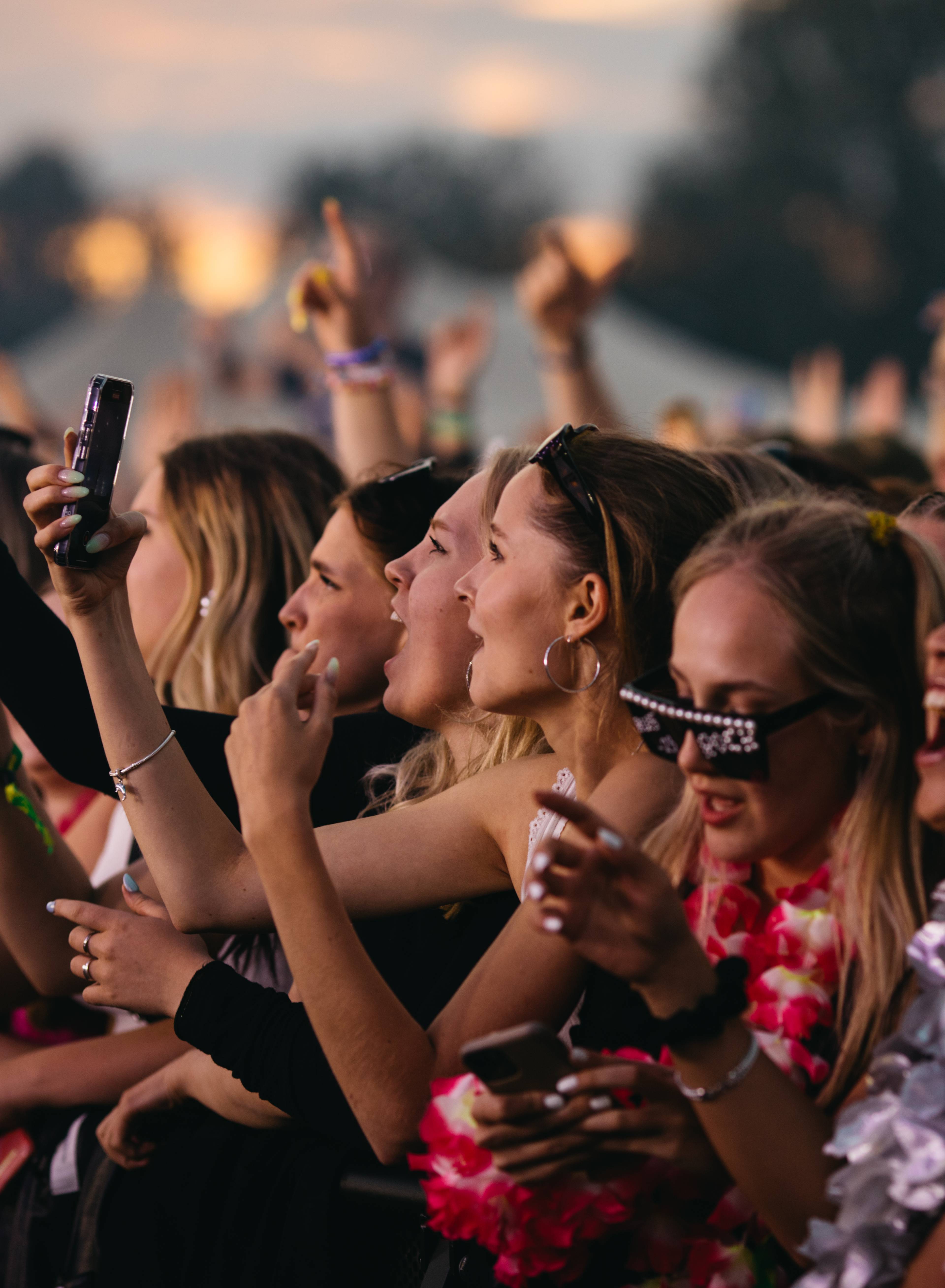 Ruisrock festival goers.