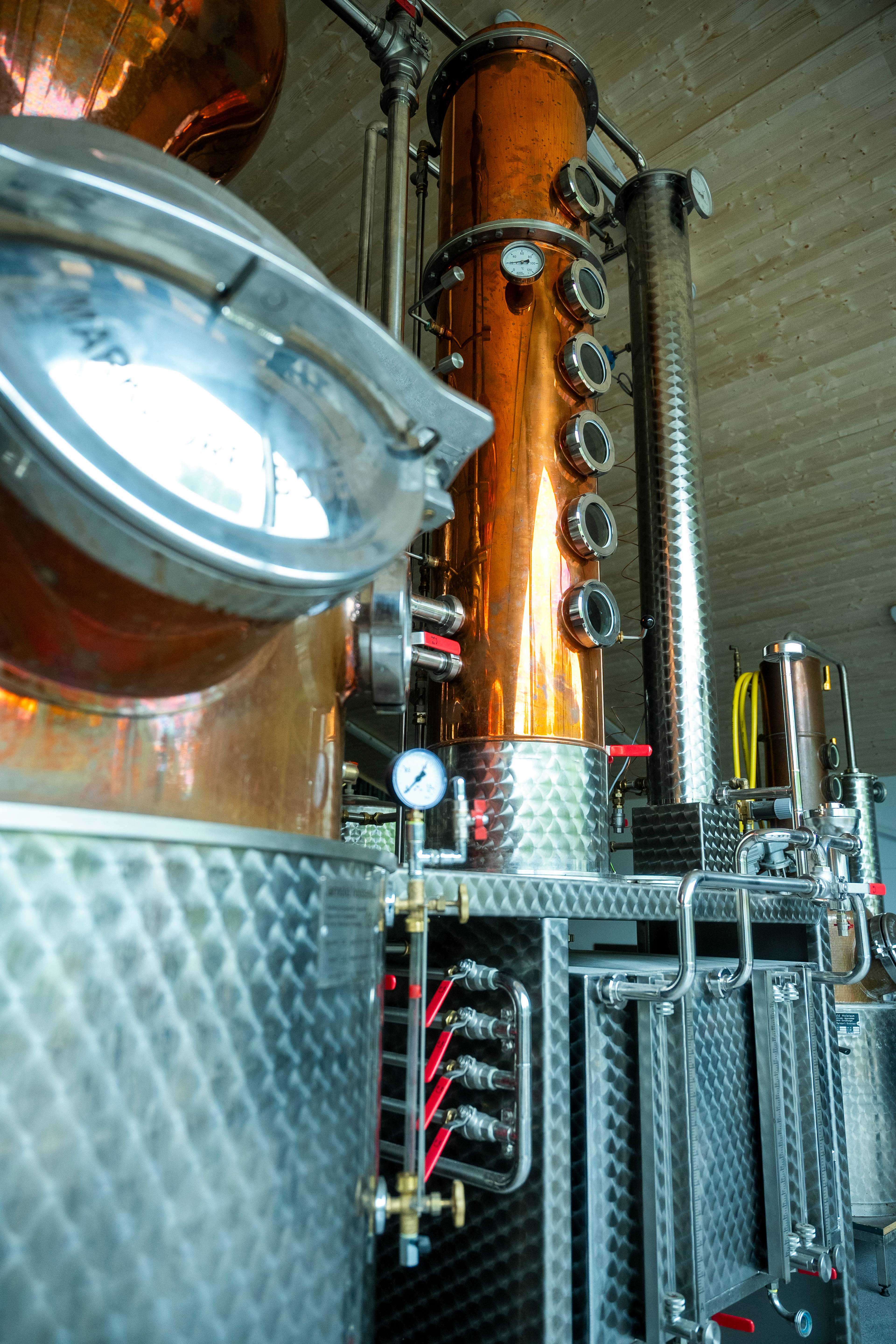 Gin being created.