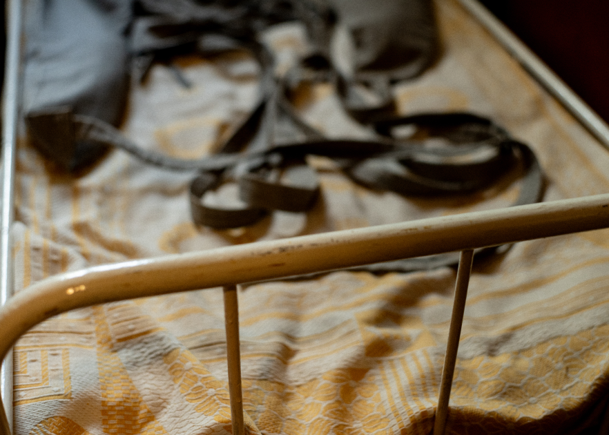 Old hospital bed in the Island of Seili in the finnish archipelago