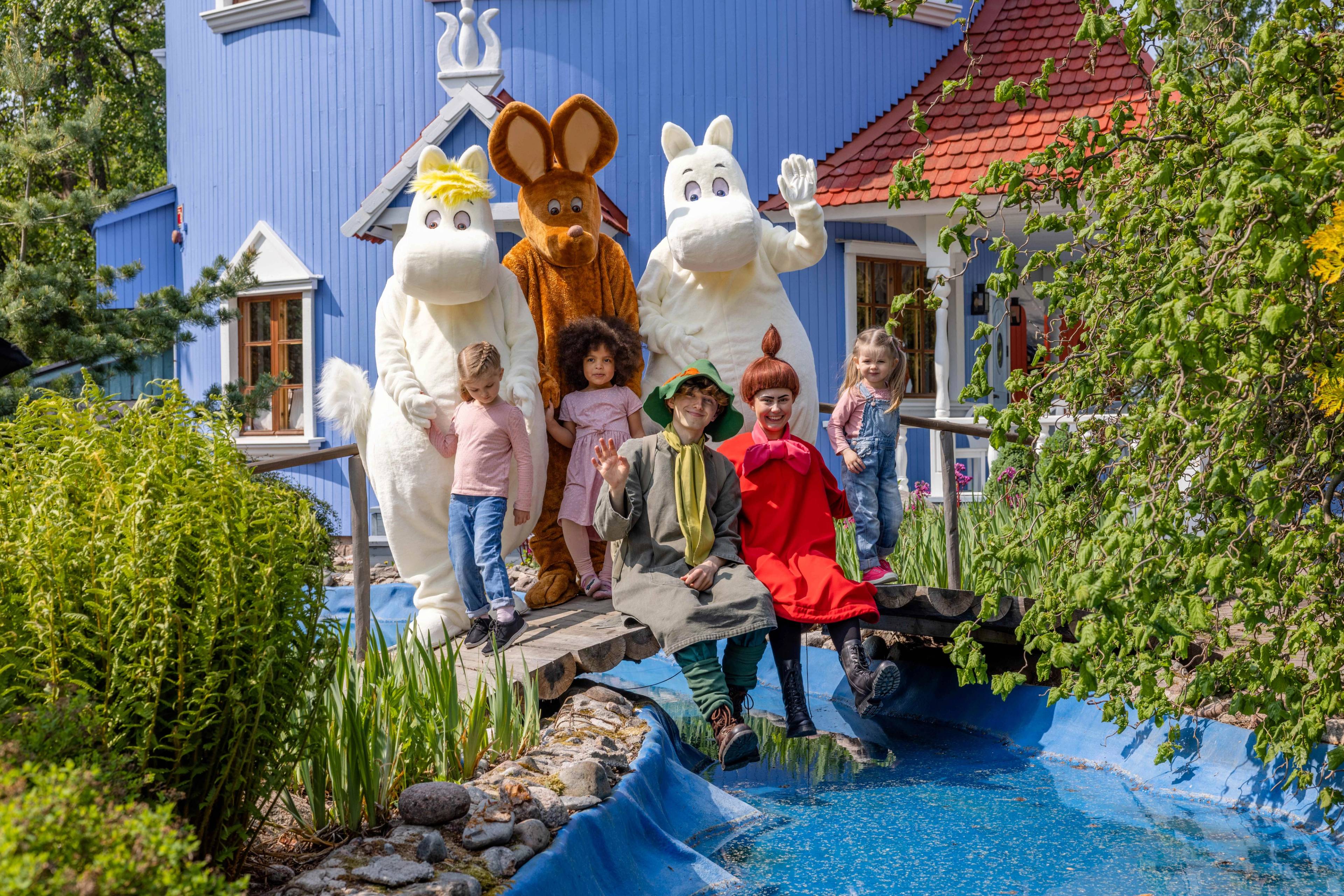 Moomin characters in Moominworld.