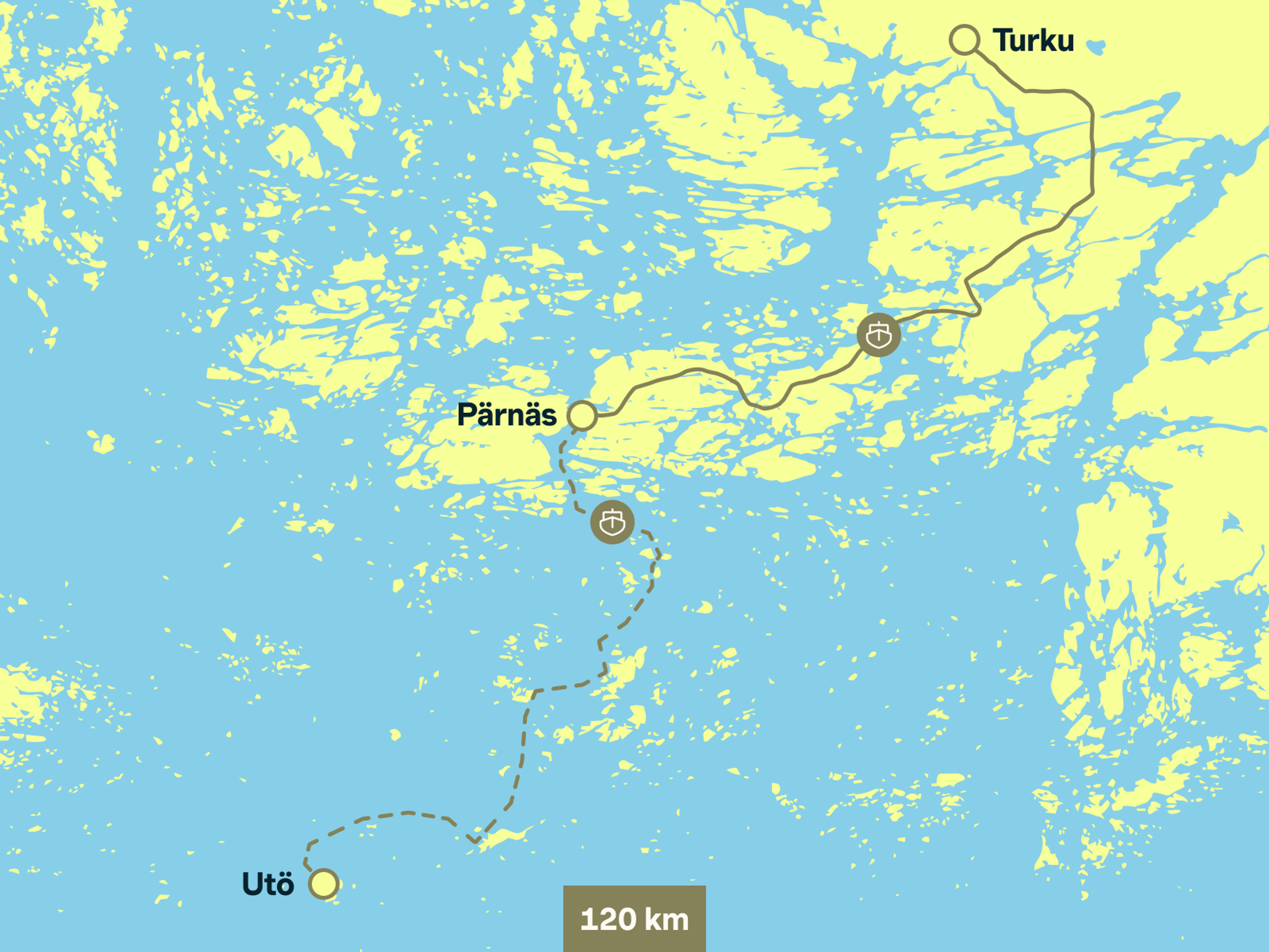 Pärnäs - Utö route