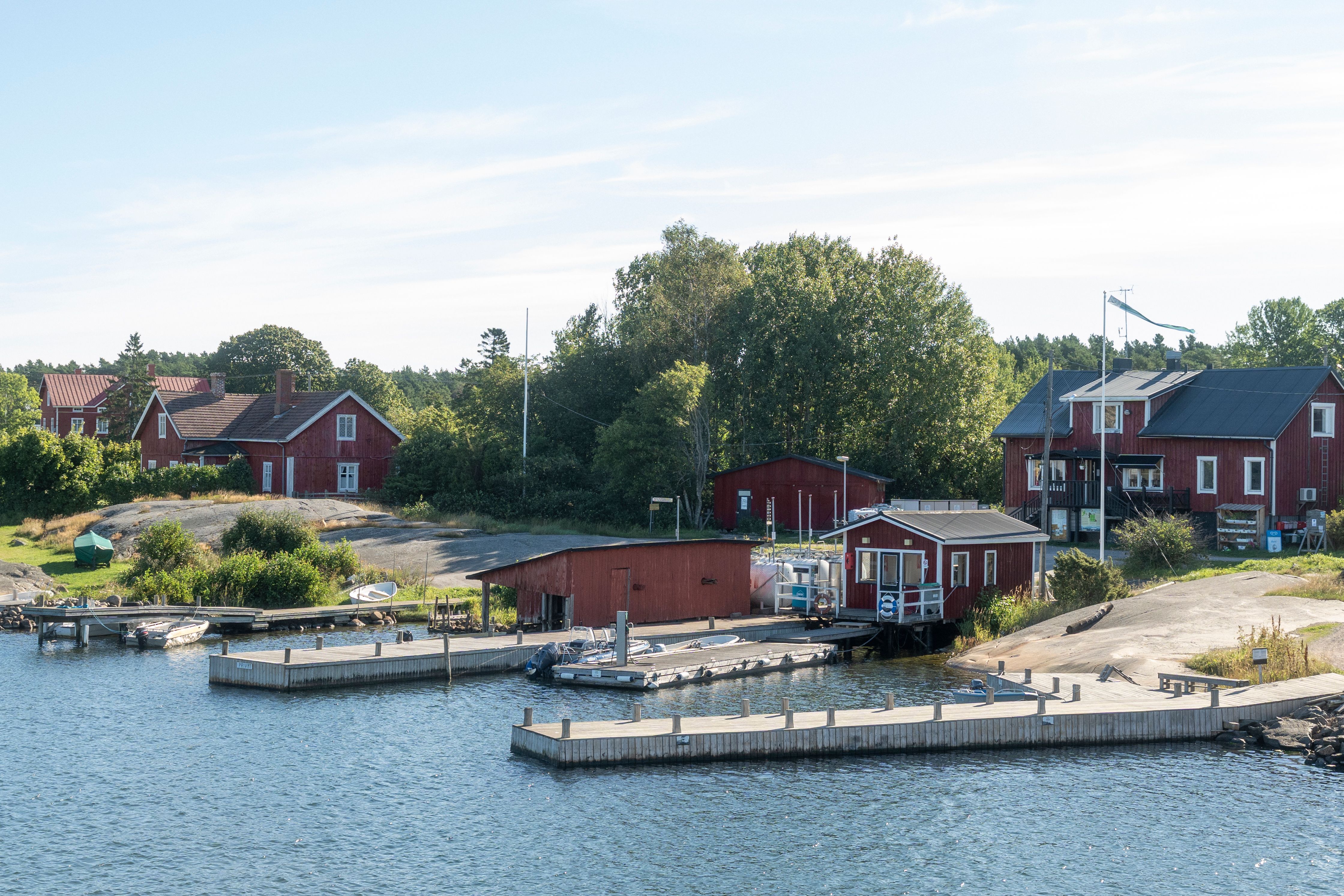 View over Nötö harbour