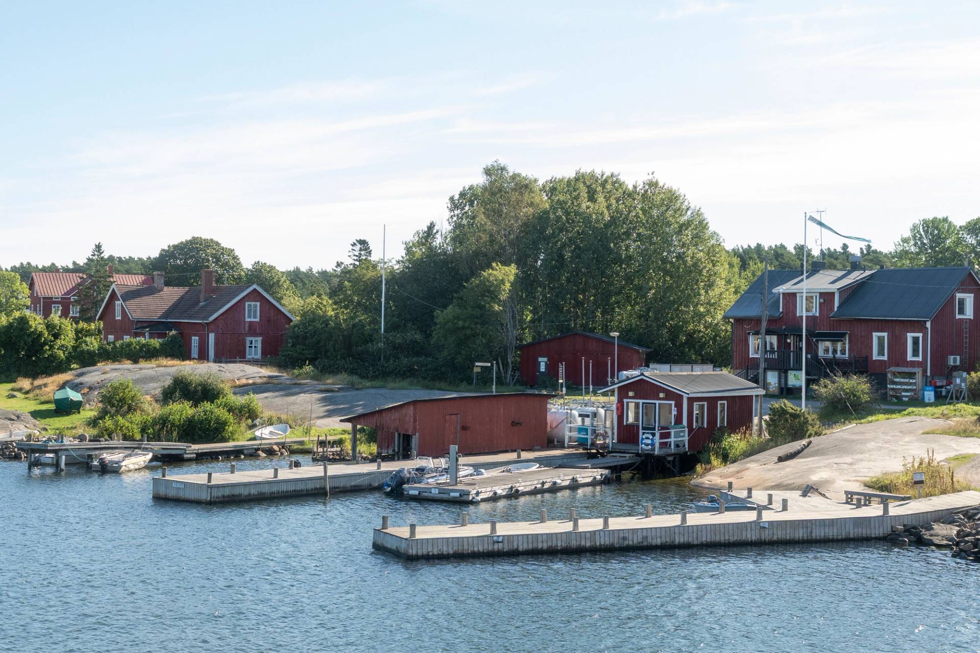 View over Nötö harbour