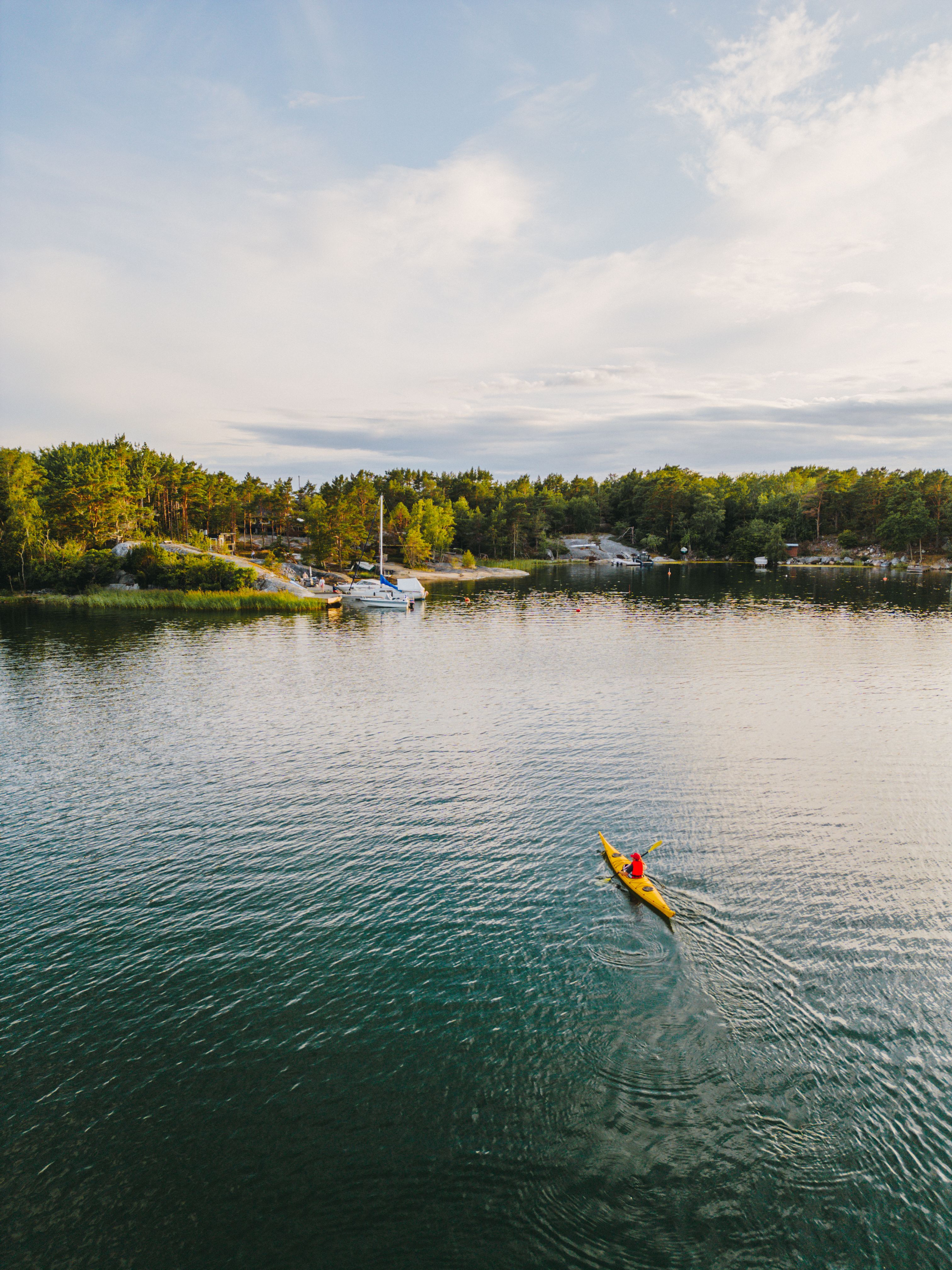 Kayaking in the Finnish archipelago.
