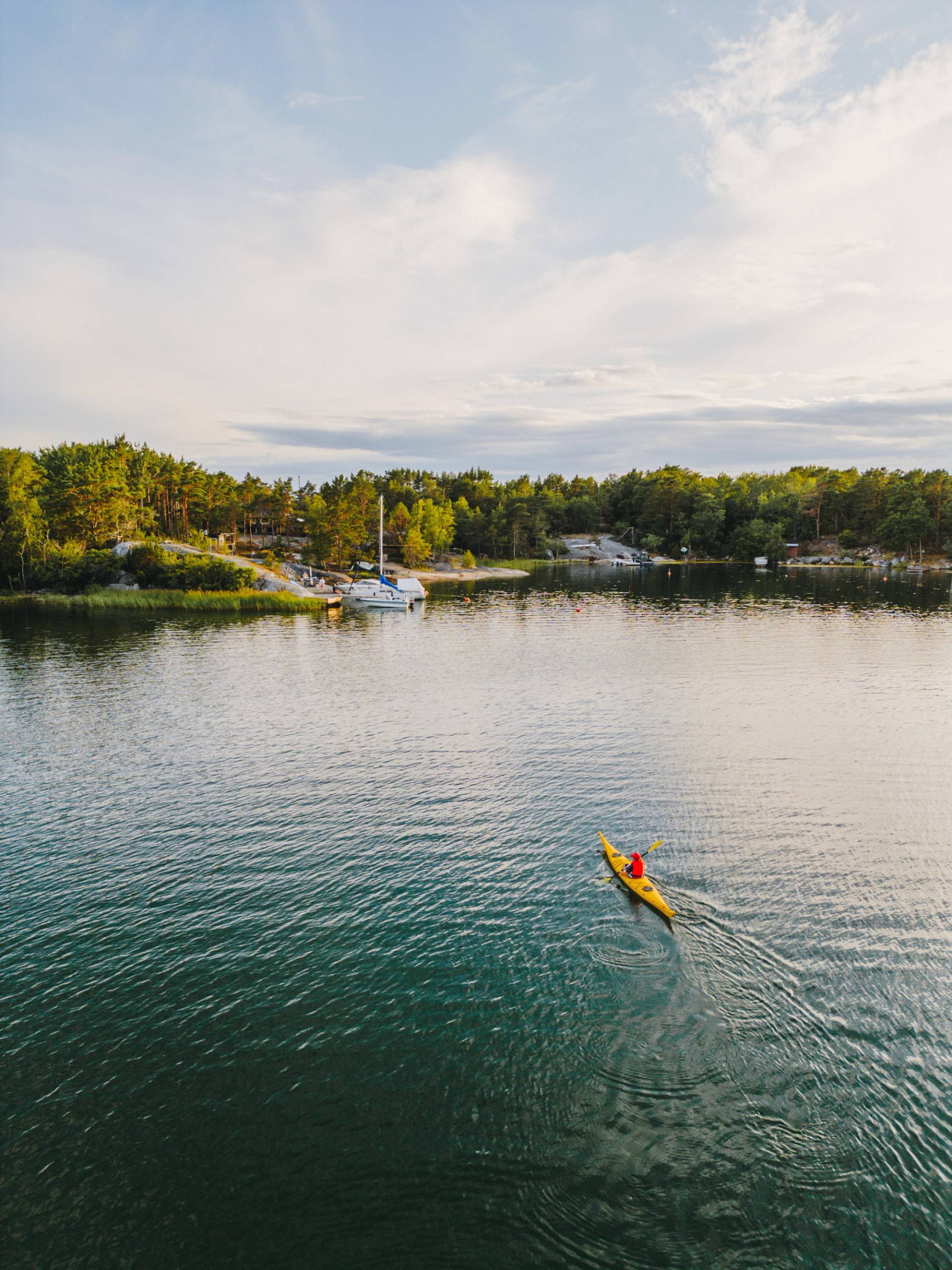 Kayaking in the Finnish archipelago.