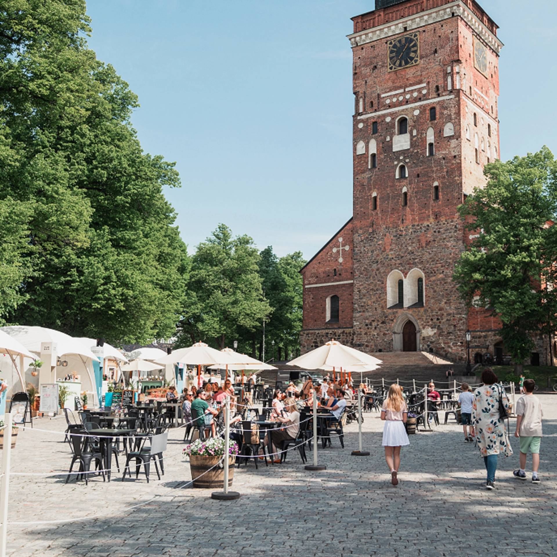 Turku church courtyard.
