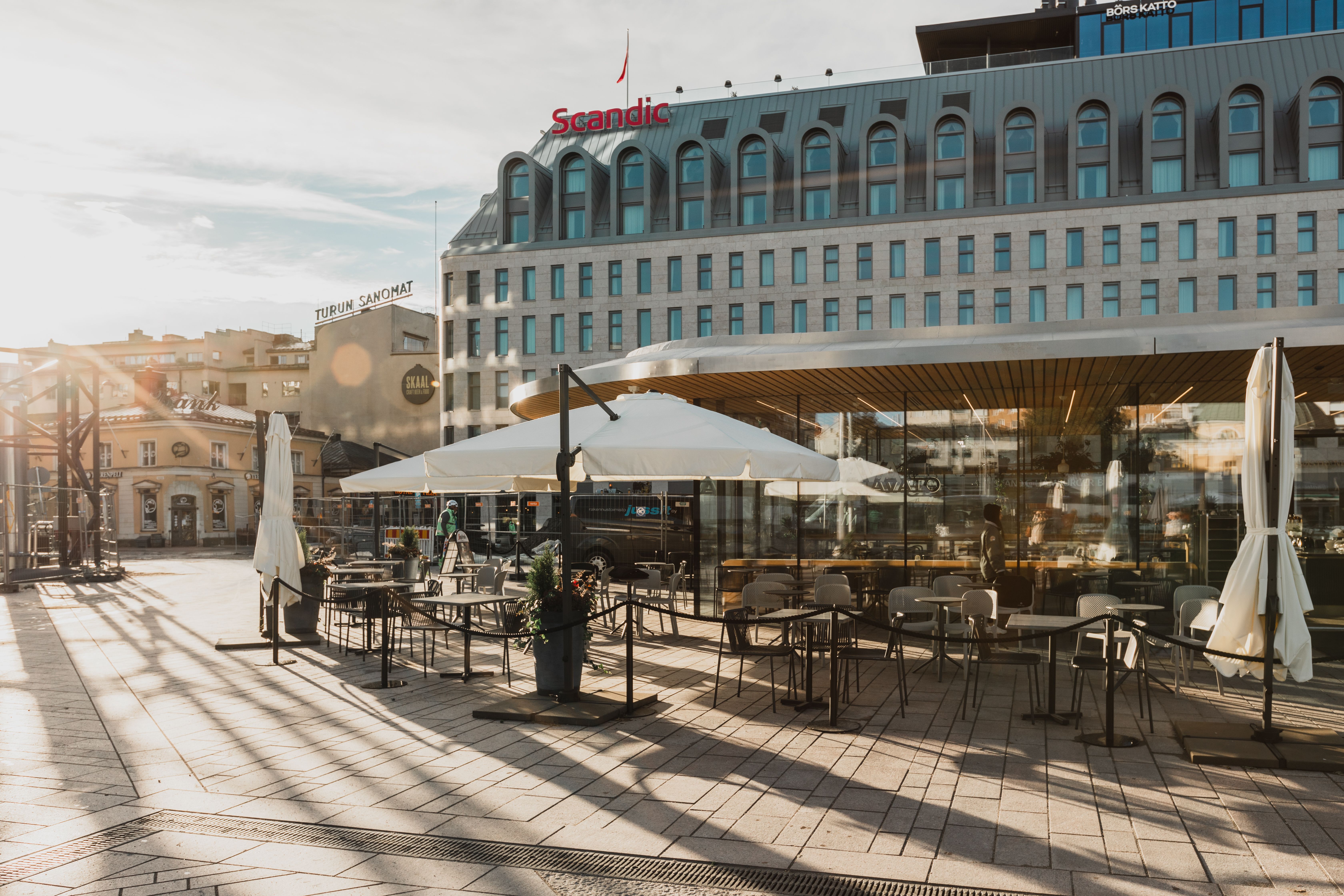 Hotel view on the Turku Market Square.