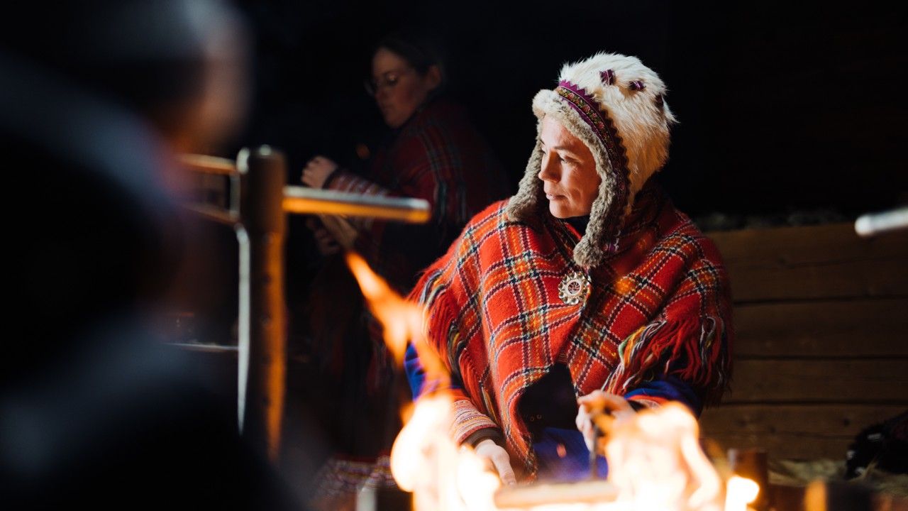 A reindeer herder in Lapland