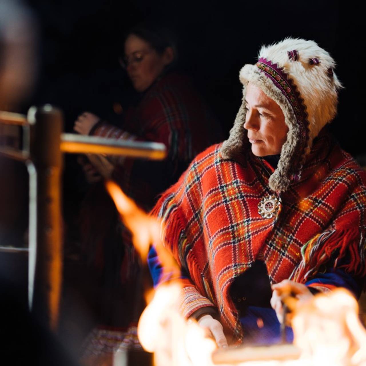 A reindeer herder in Lapland
