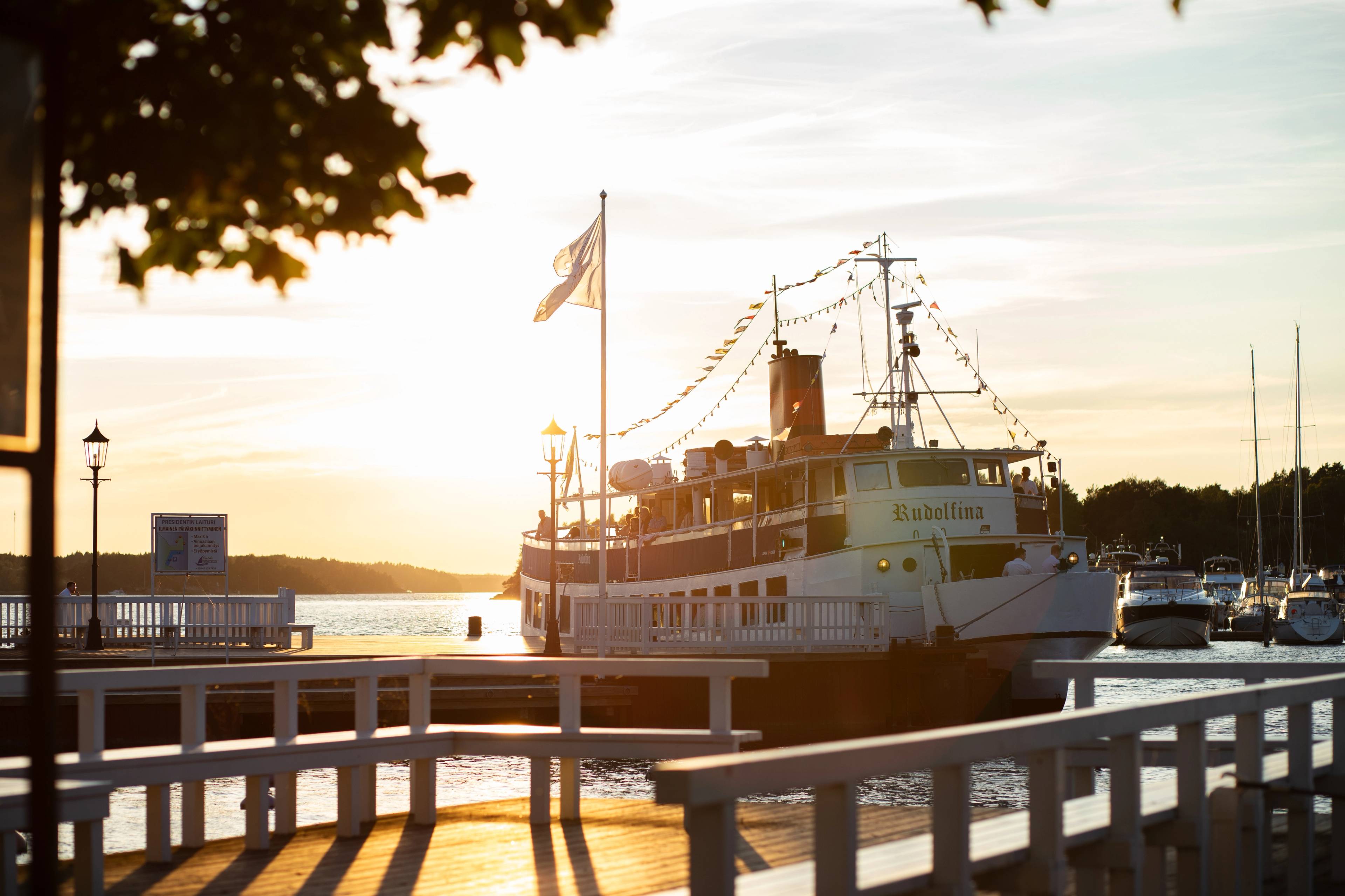 A boat in the guest harbor of Naantali.