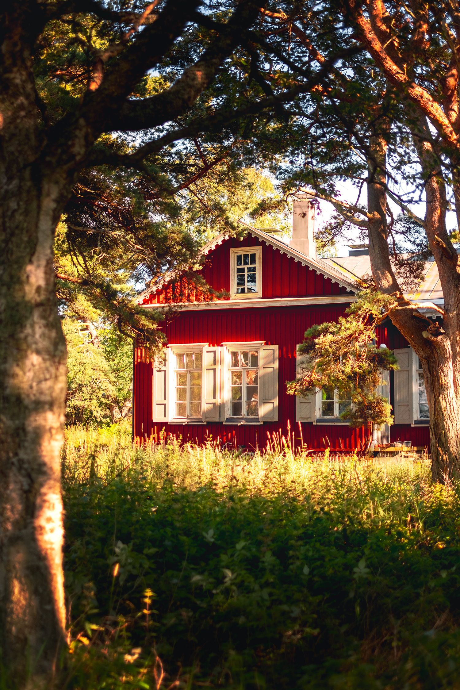 Cabins in Örö Fortress Island.