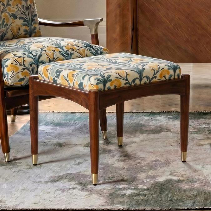 Oriana B - Alex Patterned Footstool, view 1