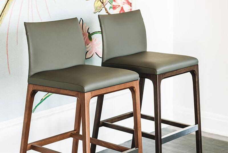 Arcadia - Leather Barstool
