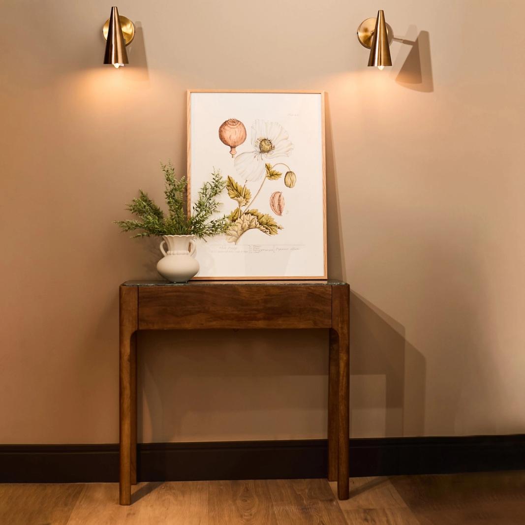 Oriana B - Delphi Console Table (Green Marble), view 1