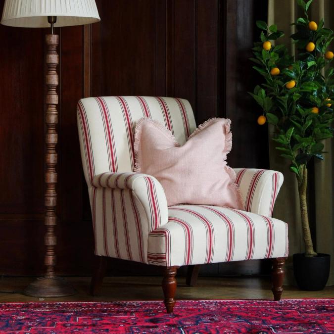 Oriana B - Esmond Armchair ( Red Stripes ), view 1