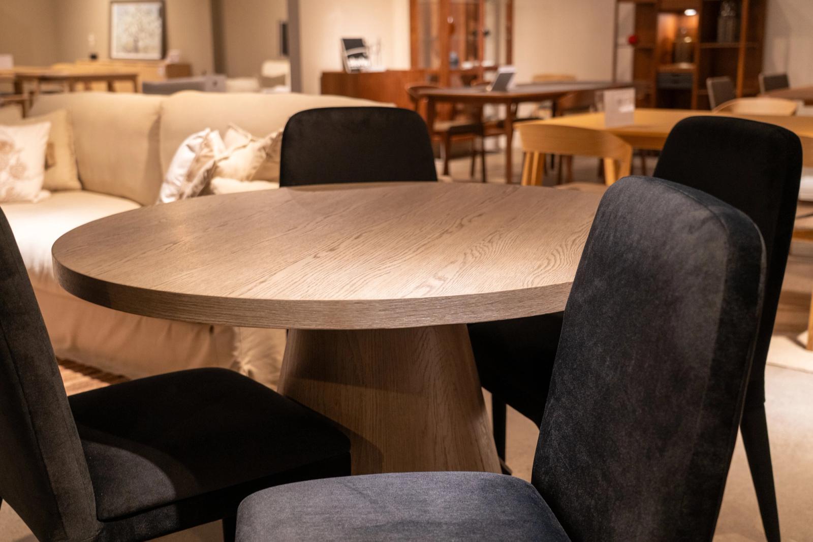Hooker round dining table and 4 chairs, from the other side