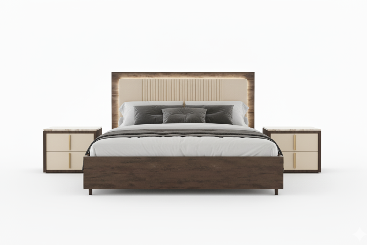 Zara - 6ft Bedframe & 2 Lockers