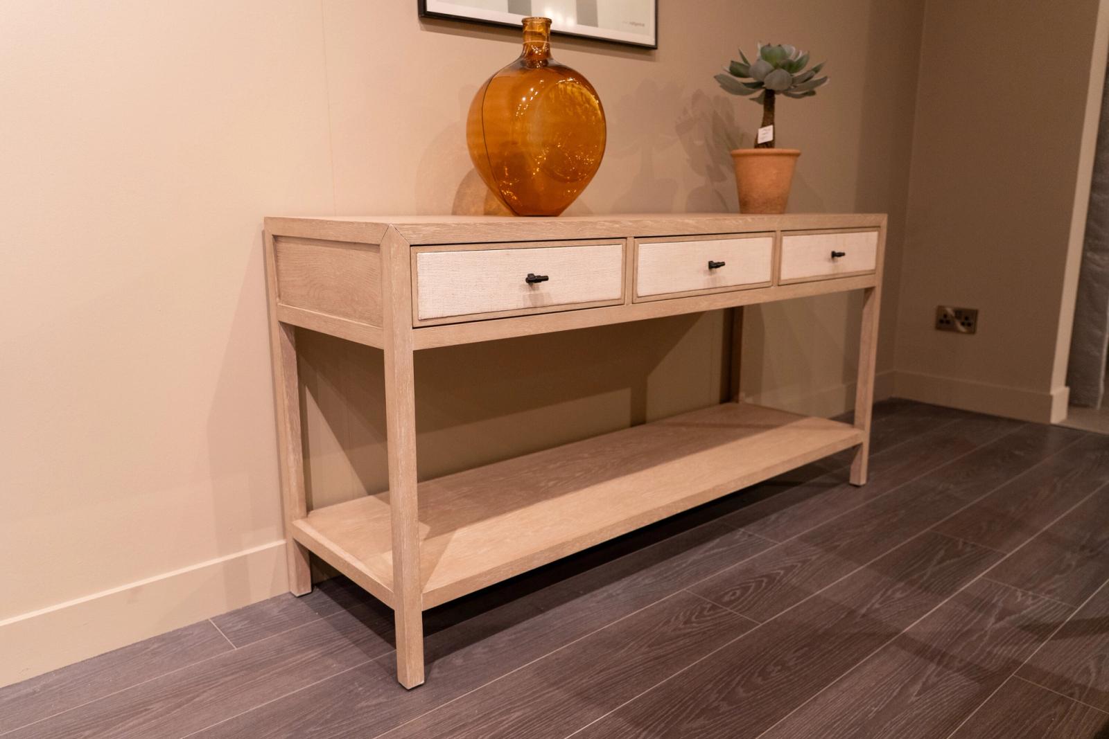 Hooker console table, 150 x 45cm, from further back