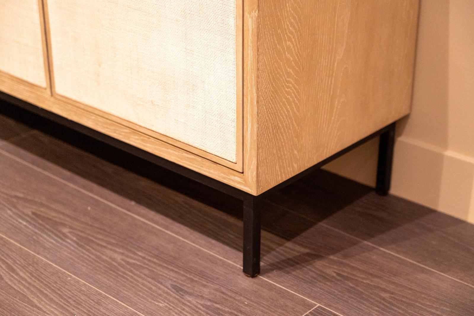 Hooker four-door sideboard, 180cm, metal legs