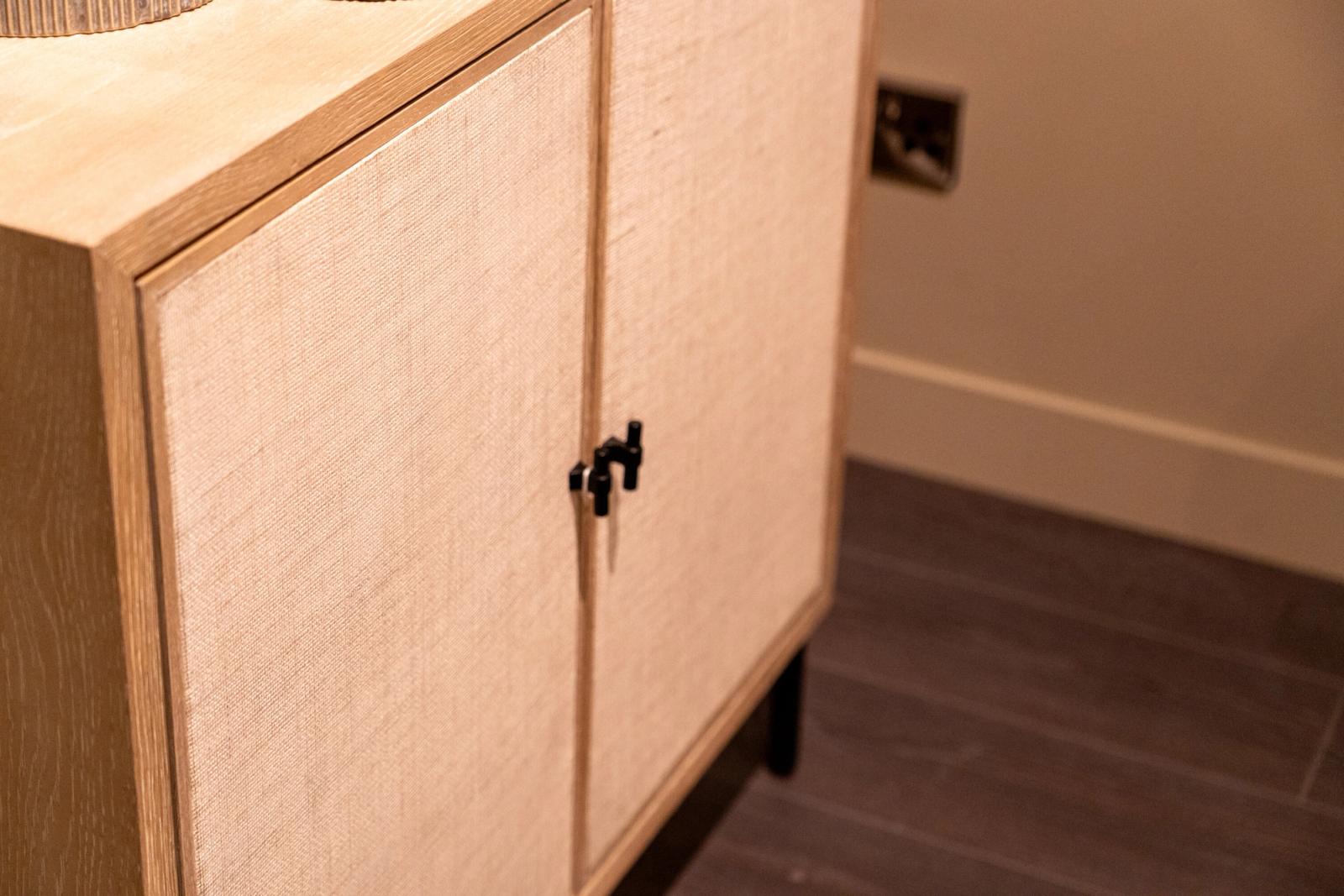 Hooker two-door sideboard, door and handle