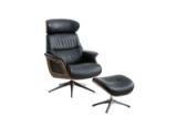 Clement - Reclining Swivel Armchair with footstool