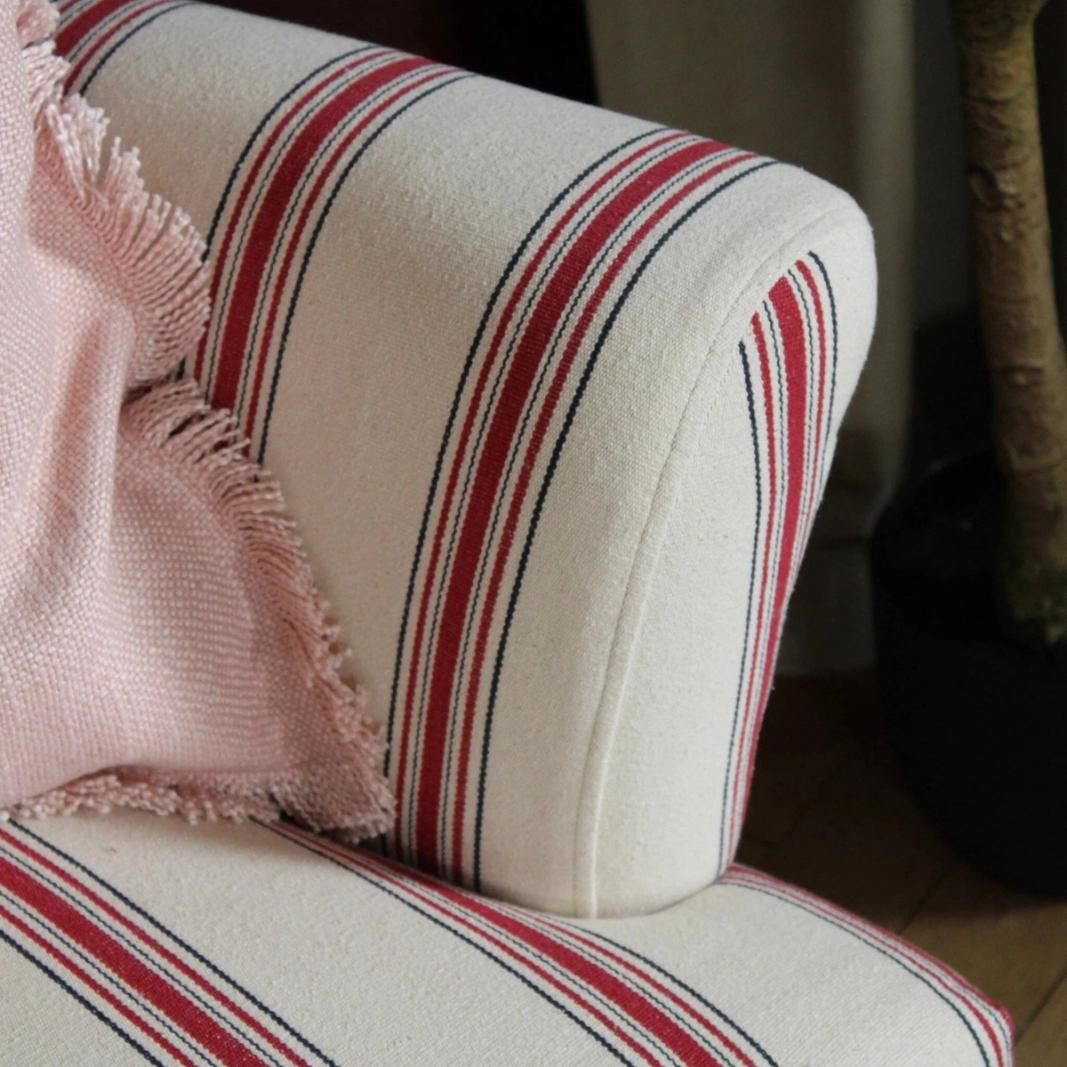 Oriana B - Esmond Armchair ( Red Stripes ), view 2