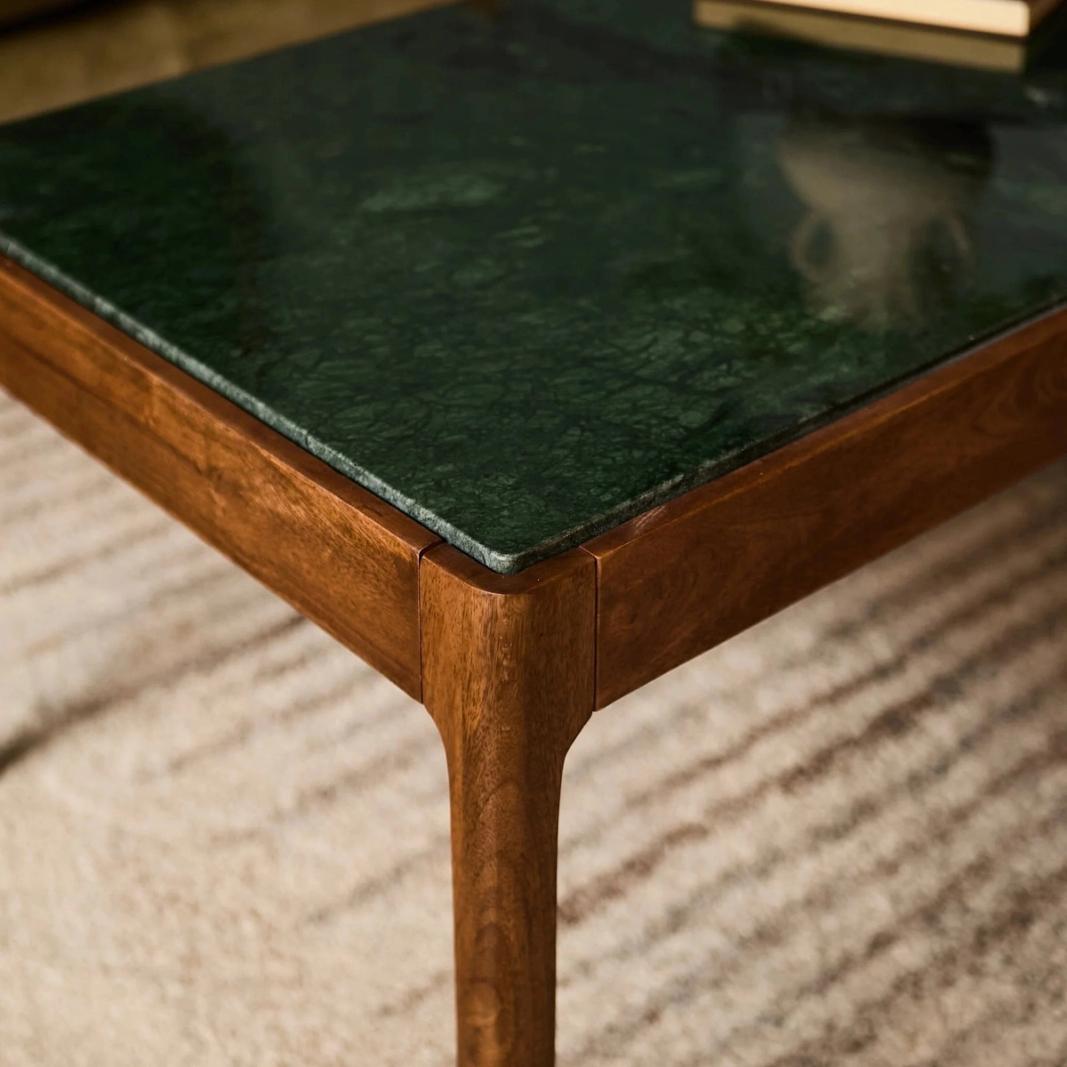 Oriana B - Delphi Green Marble Coffee Table, view 2