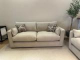 Kinsale sofa in natural fabric, front view
