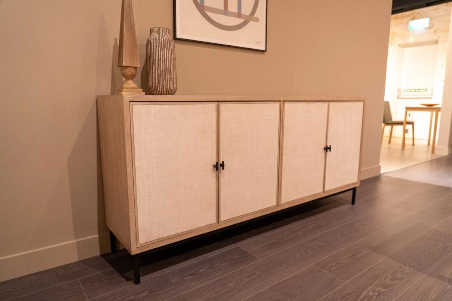 Hooker four-door sideboard, 180cm, from the side