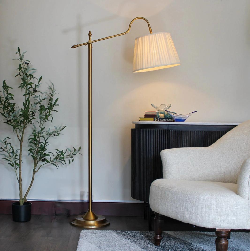 Oriana B - Brass Reading Floor Lamp, view 2