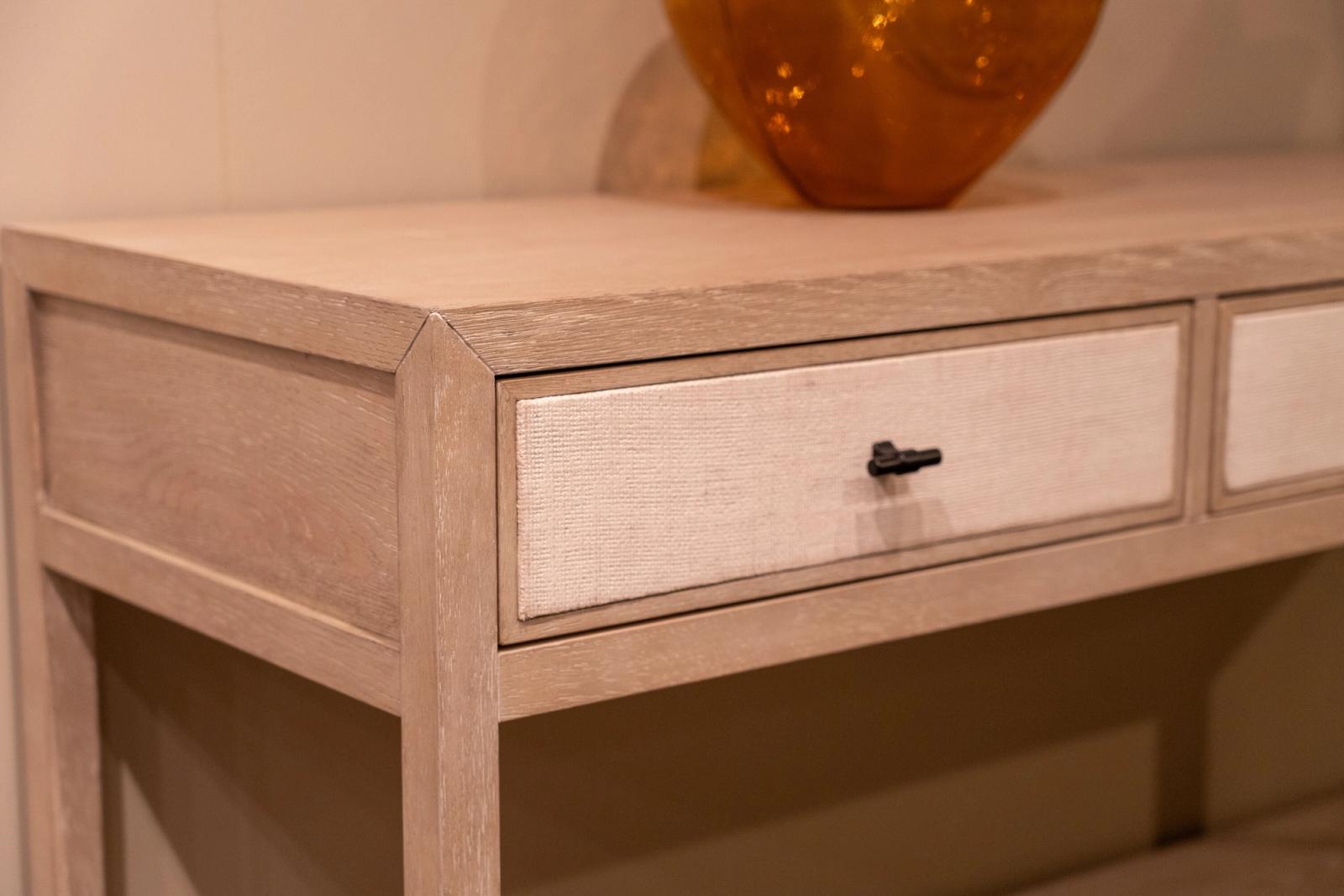 Hooker console table, 150 x 45cm, drawer and handle