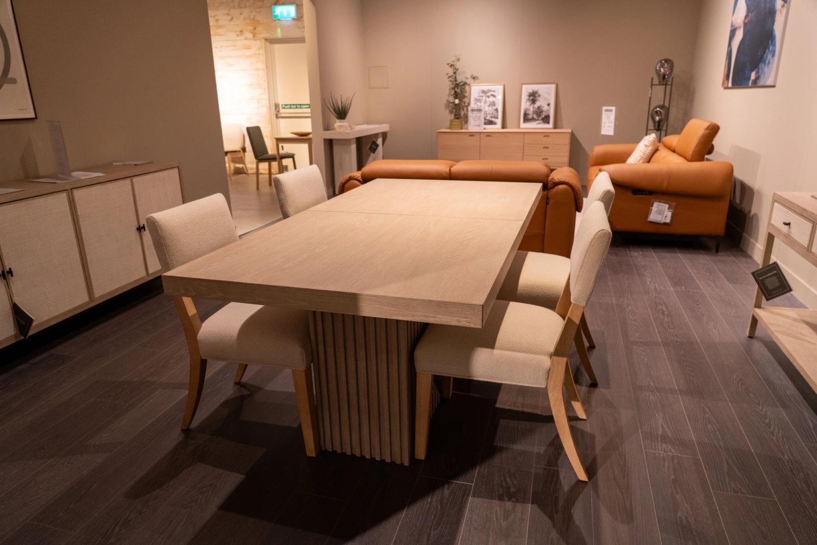 Hooker rectangular dining table and 4 chairs, from the side