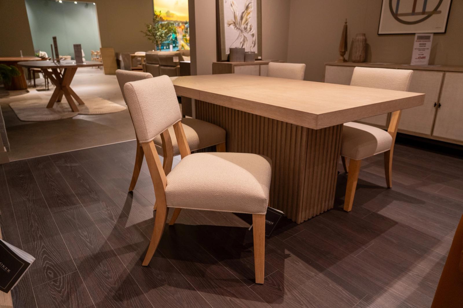 Hooker rectangular dining table and 4 chairs, from the other end