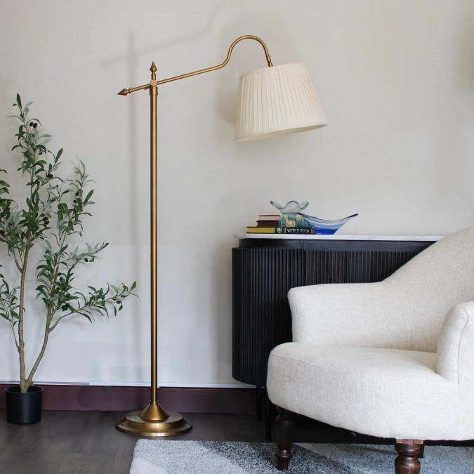 Oriana B - Brass Reading Floor Lamp, view 1