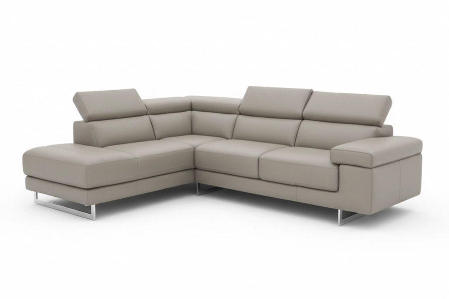 B619 - Corner Leather Sofa