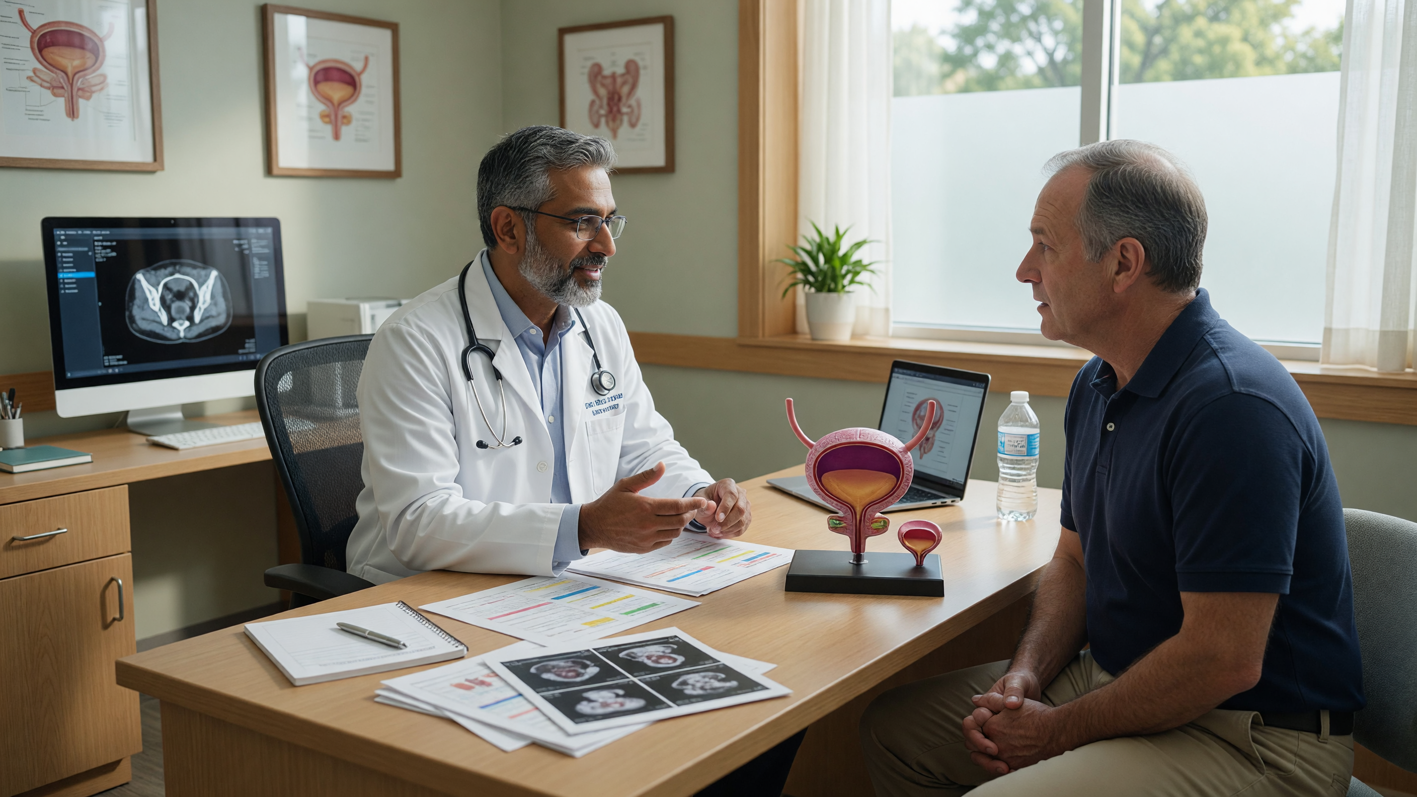 Person considering frequent urination causes while consulting a urology specialist at Lux Hospitals