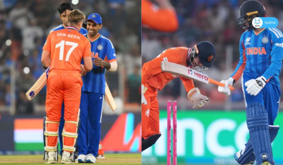 Abhishek Sharma gets out for a duck for the third time in a row because he tried playing seeing the ball