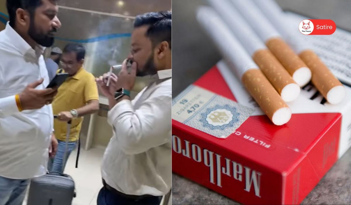 Man Enters Airport Smoking Room Without a Cigarette; Cigarette Companies to File Case