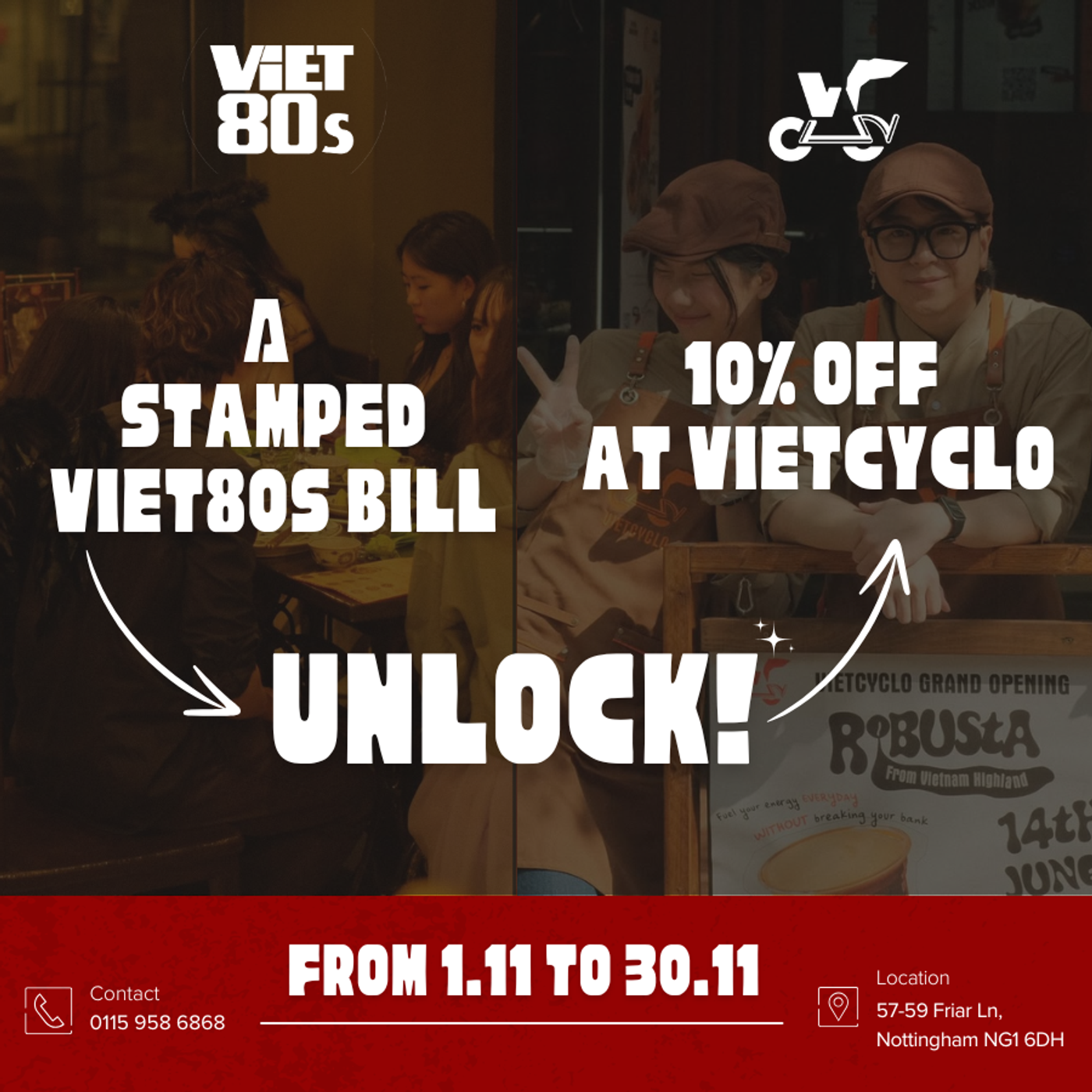 This November: Every Viet80s Bill Unlocks 10% Off at VietCyclo