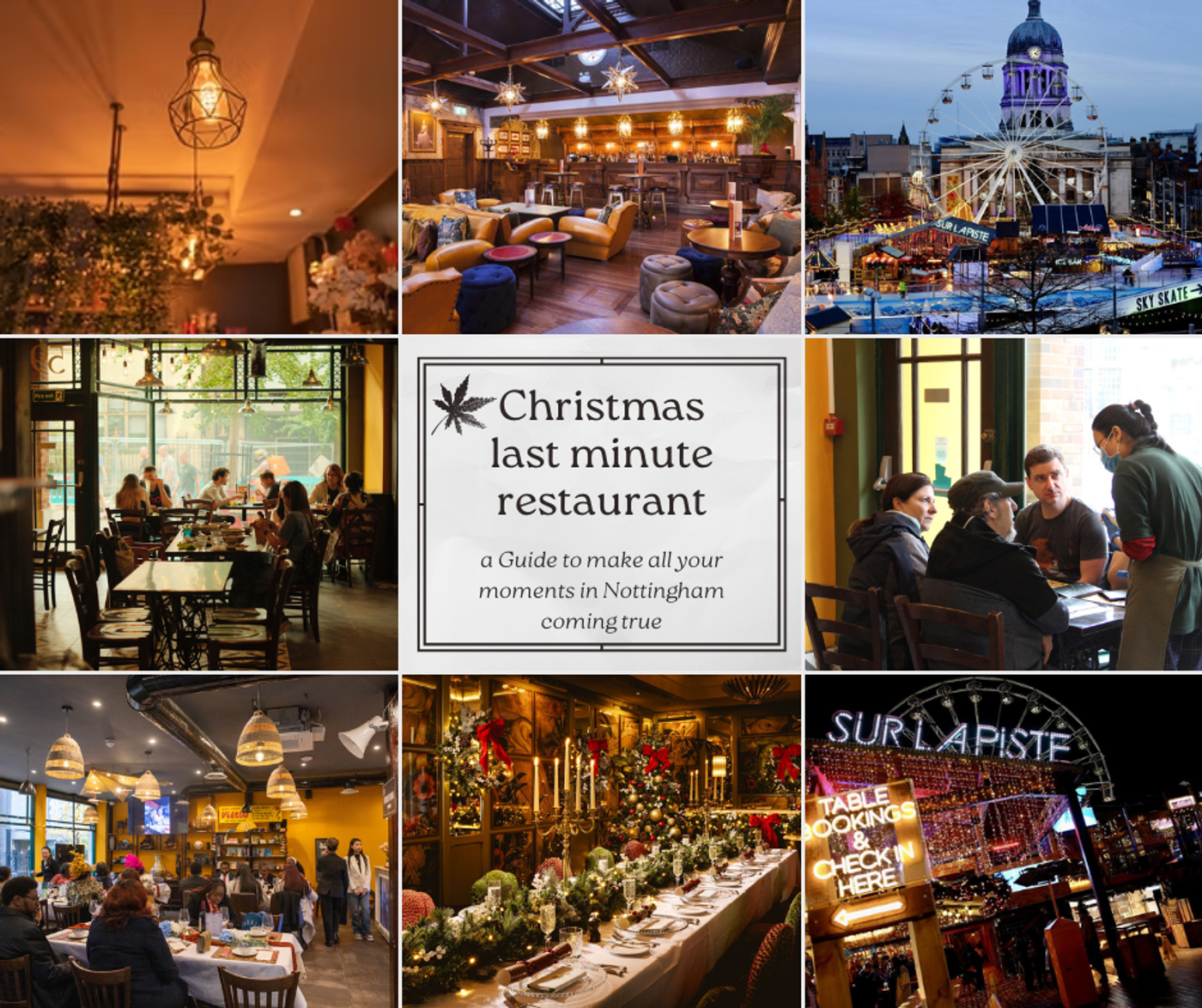 Christmas Dining Nottingham Last-Minute | 4 Places with Big Tables 2025