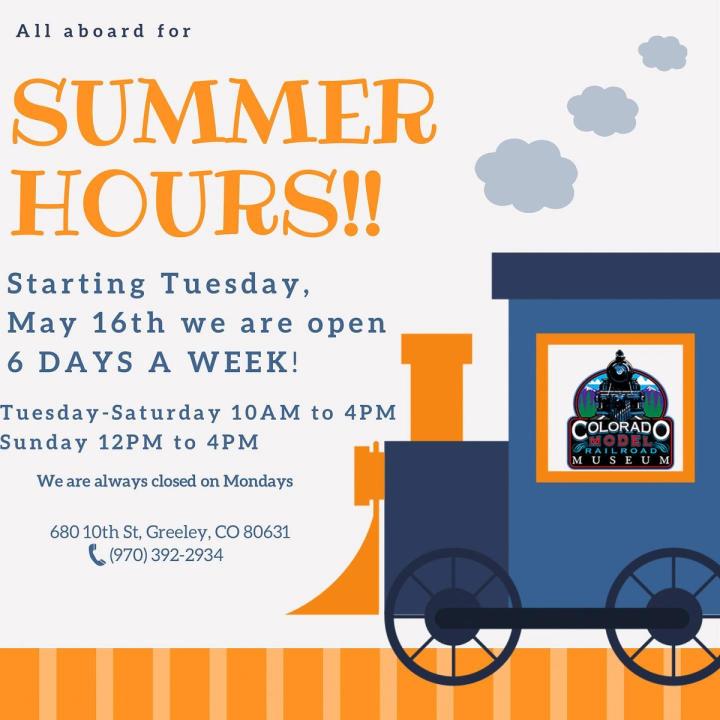 Summer Hours @ Colorado Model Railroad Museum