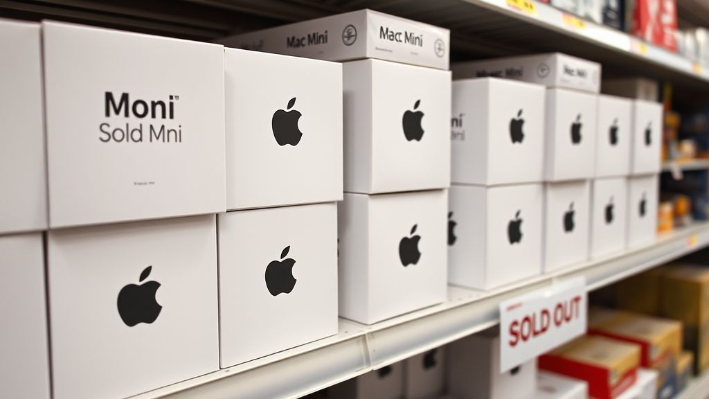 نفاذ المخزون بالكامل من طراز Mac mini الأساسي بسعر 599 دولاراً