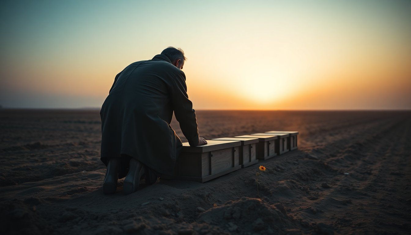مأساة إنسانية في بيروت.. أب سوري يوارى زوجته وأبناءه الأربعة ضحايا الغارات الإسرائيلية