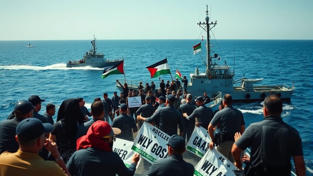 إسرائيل تعترض أسطول غزة قرب كريت وتحتجز 175 ناشطاً