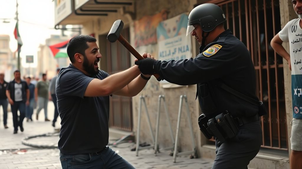 ناشط فلسطيني ضرب ضابطًا بمطرقة ثقيلة بسبب 'الذعر'، كما قالت المحكمة