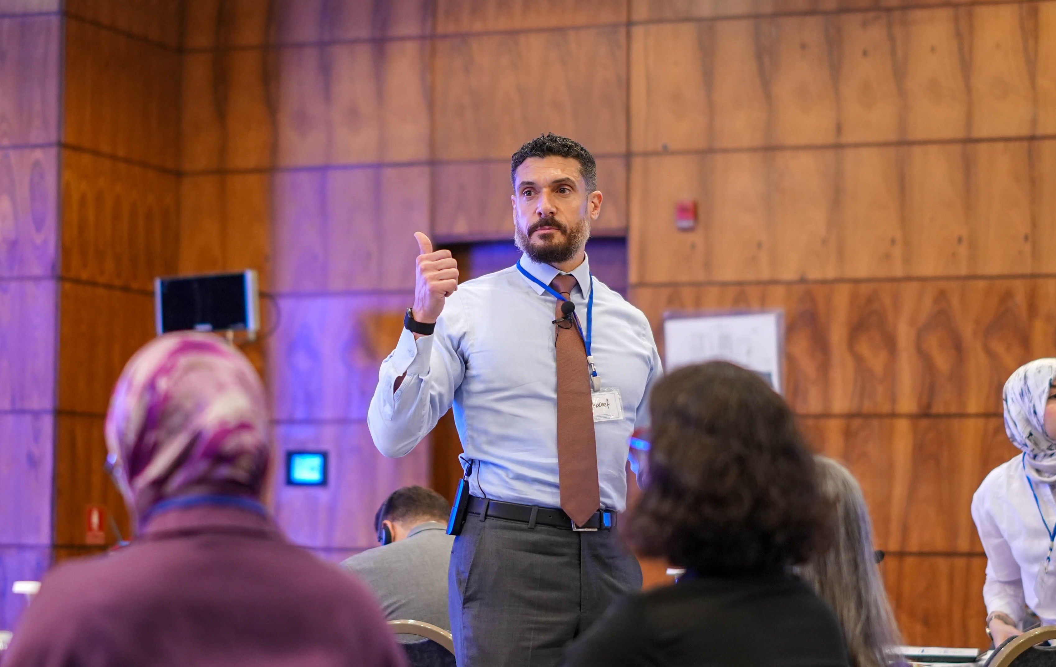Shareef Khatib engaging participants in a workshop