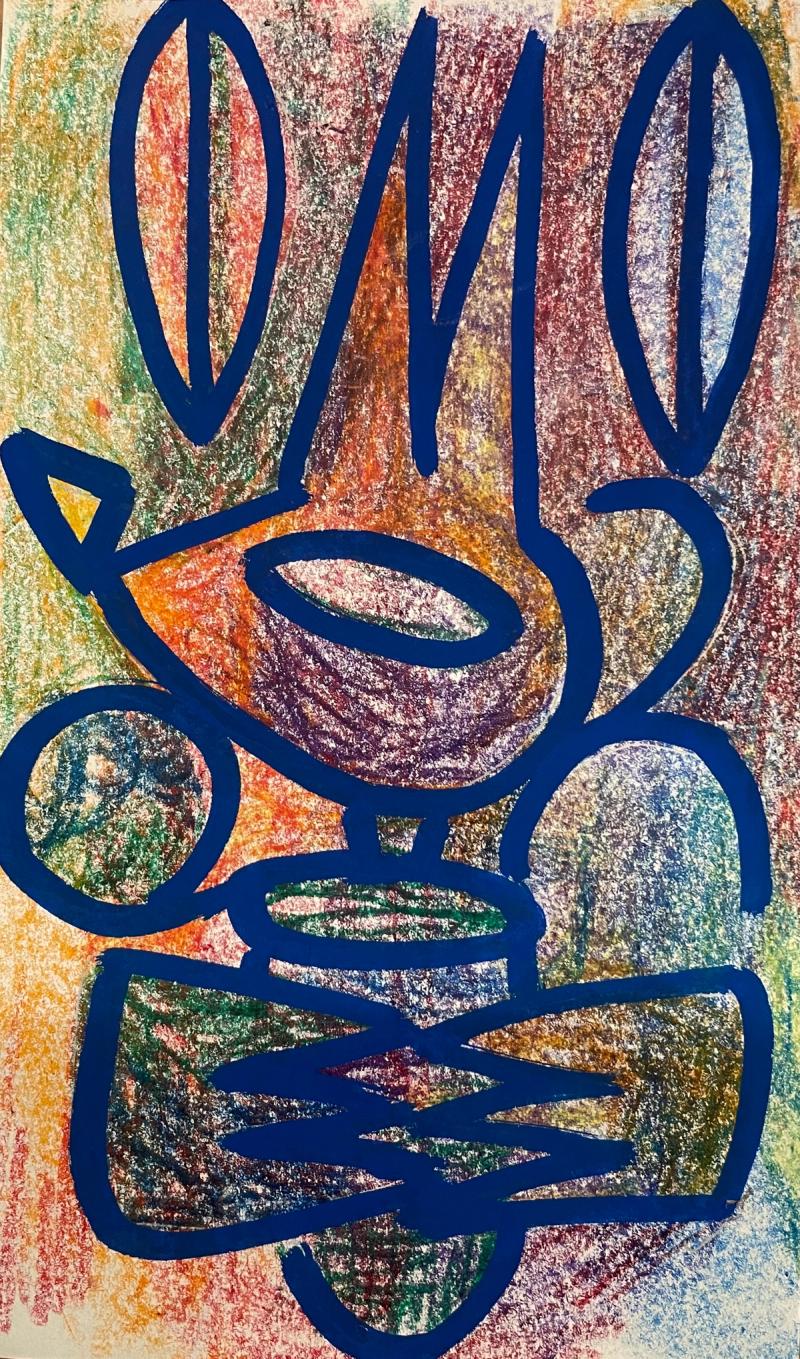 Save Squirrel Chalk Drawing A5