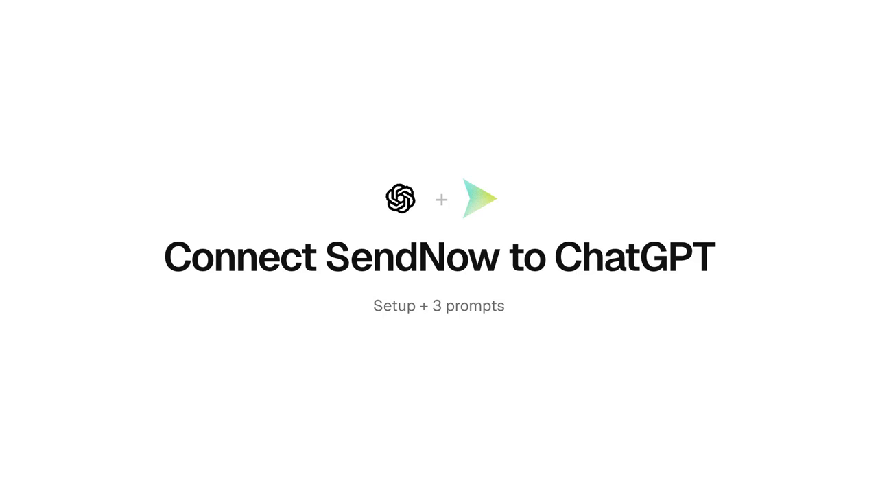 Connect SendNow to ChatGPT introduction graphic