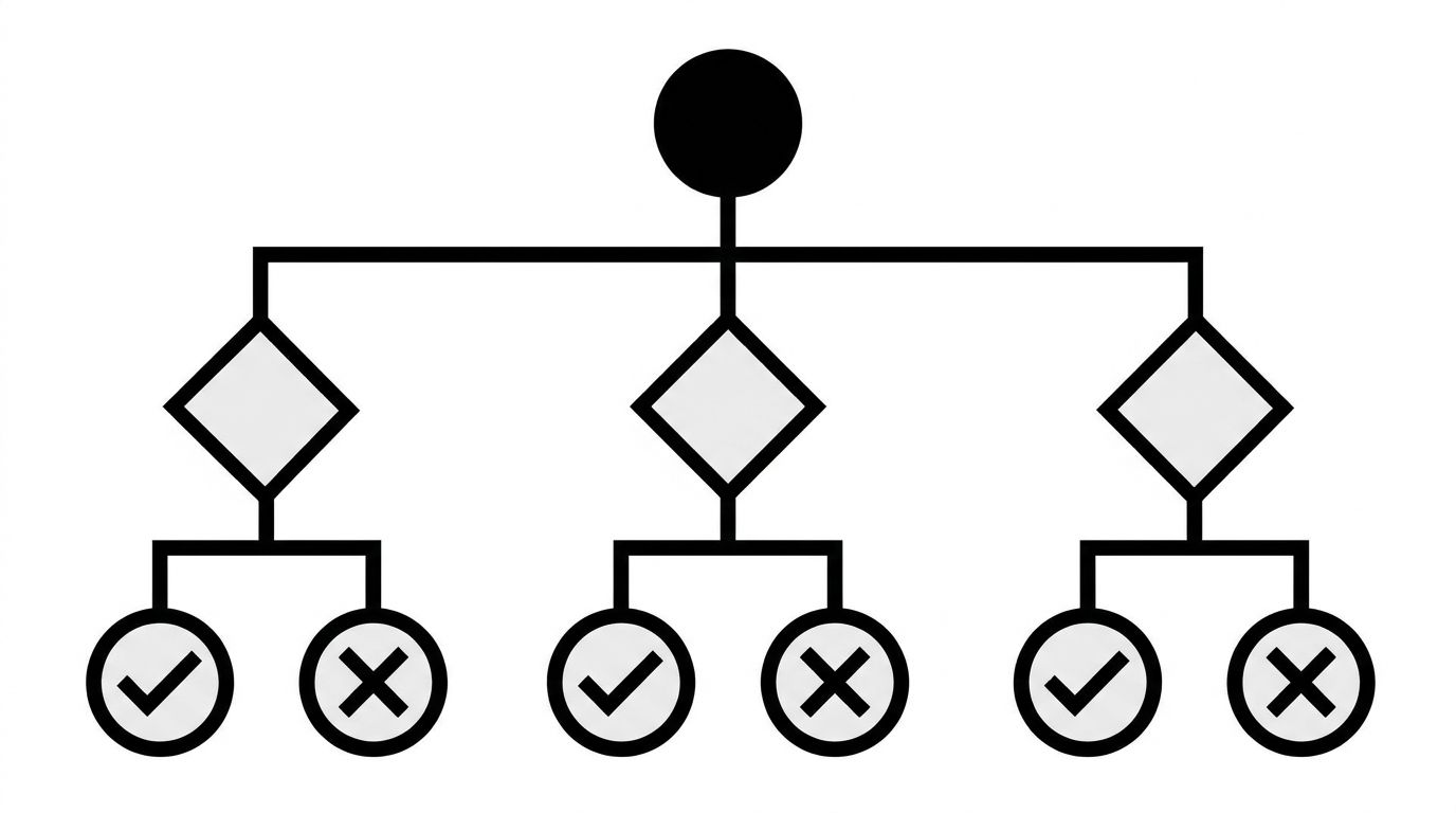 Decision tree showing ethical GEO tactics that pass all three tests versus manipulation tactics that fail at least one